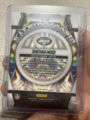2025 PANINI PRIZM BLACK SANTANA MOSS KALEIDOSCOPIC #18 NEW YORK JETS
