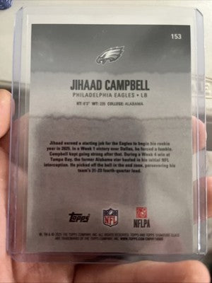 JIHAAD CAMPBELL 2025 Topps Signature Class Football ORANGE Rookie Card #/50