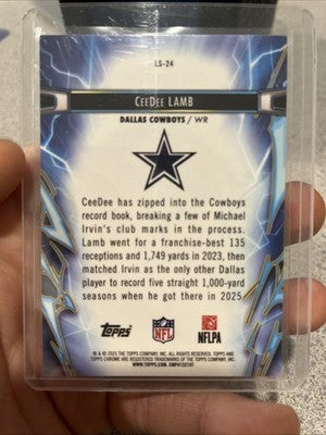2025 Topps Chrome CeeDee Lamb Dallas Cowboys Light Speed Insert LS-24