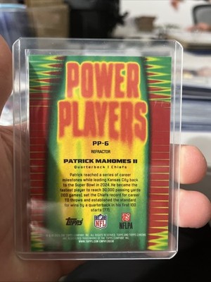 2025 Topps Chrome Patrick Mahomes II Power Players Refractor PP-6 KC Chiefs