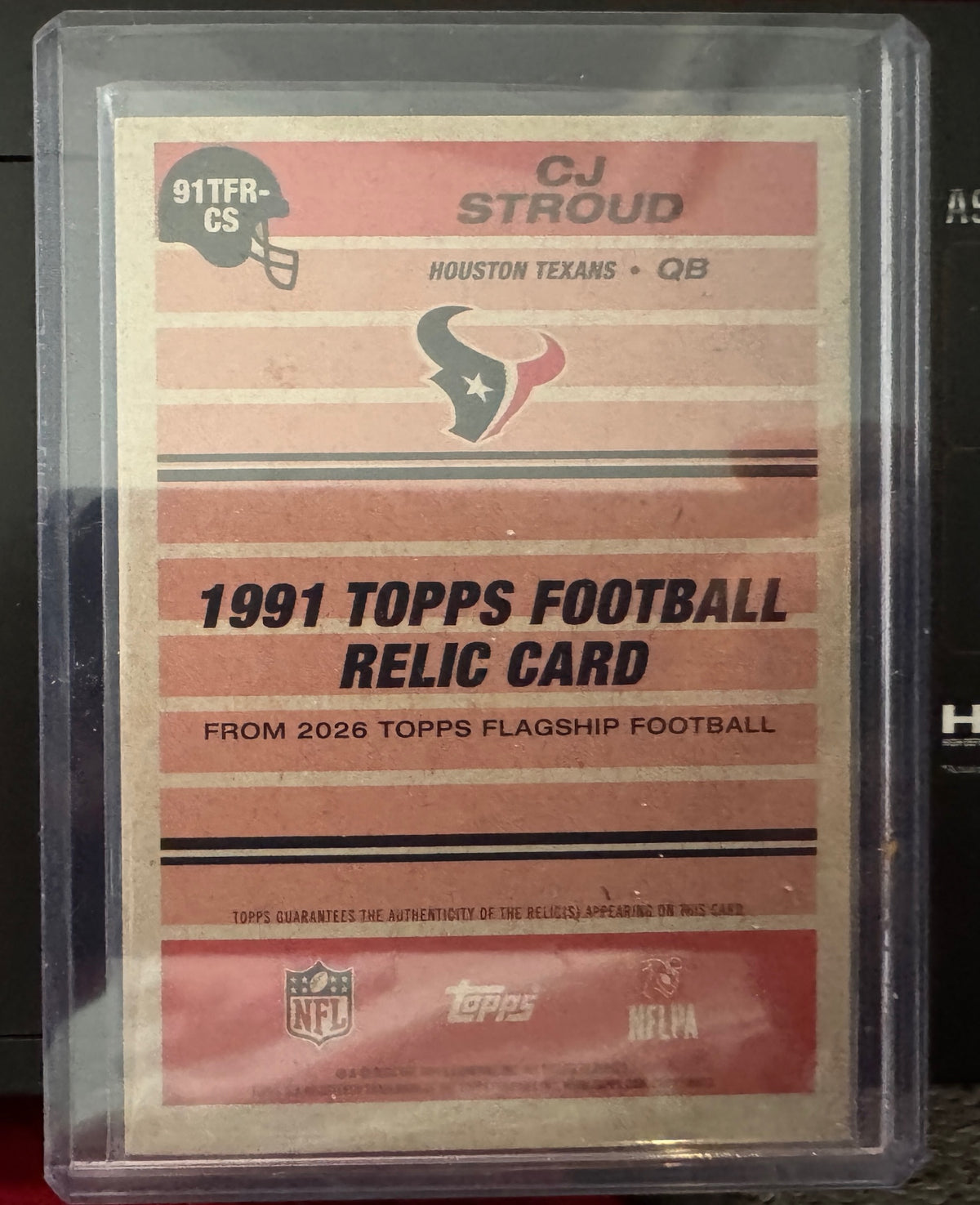 Topps 2026 Topps Flagship CJ Stroud #91TFR-CS 1991 Topps Football Relics
