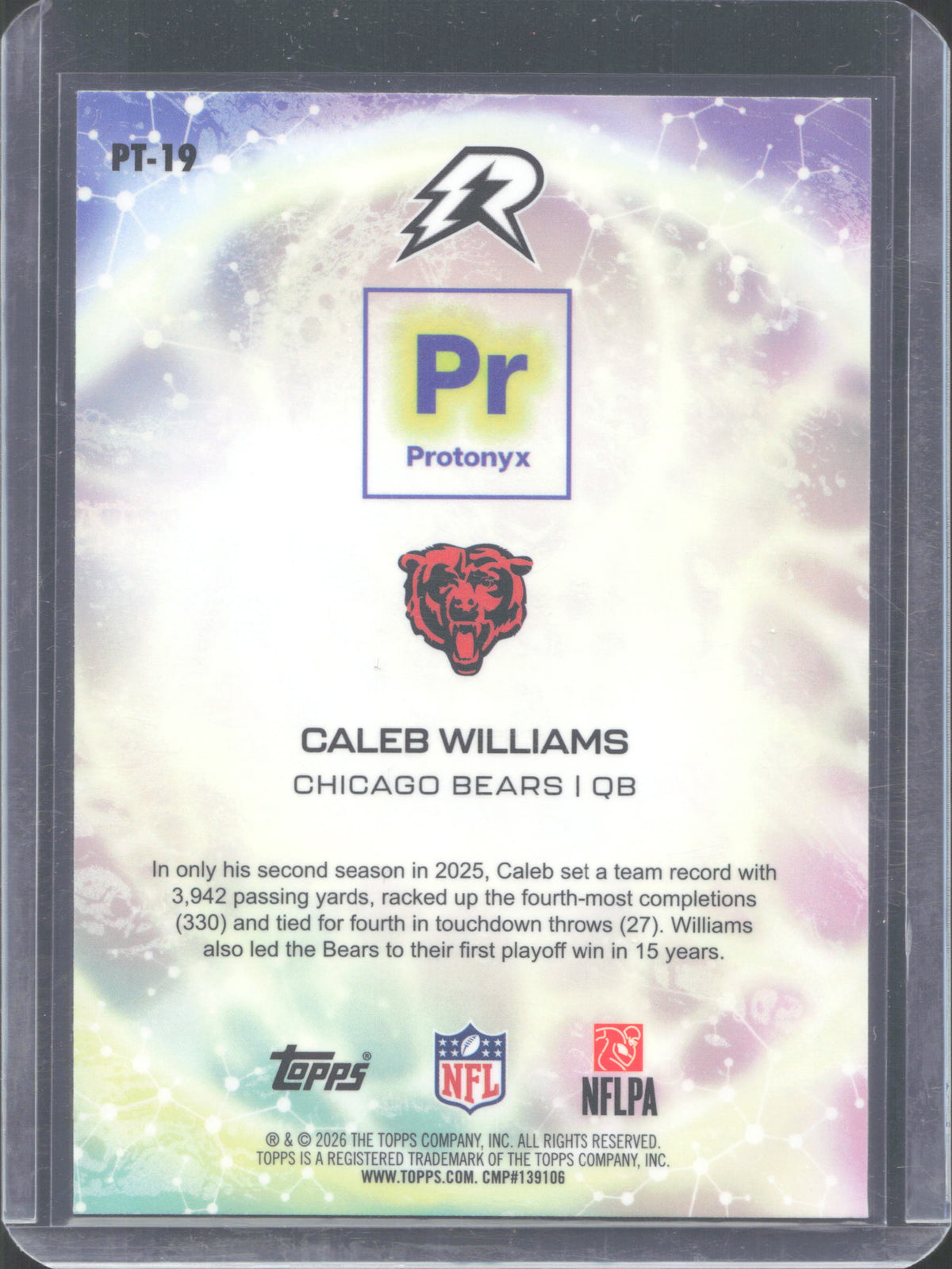 Topps 2025 Topps Resurgence Caleb Williams #PT-19