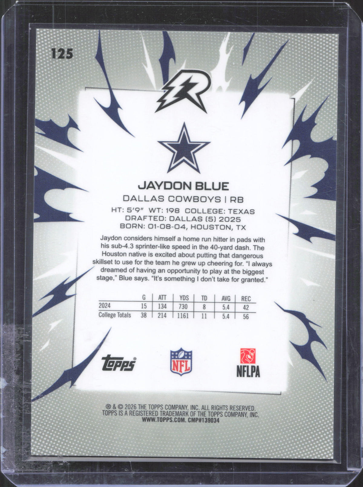 2025 Topps Resurgence Jaydon Blue #125 Black & White Surge Refractor /399