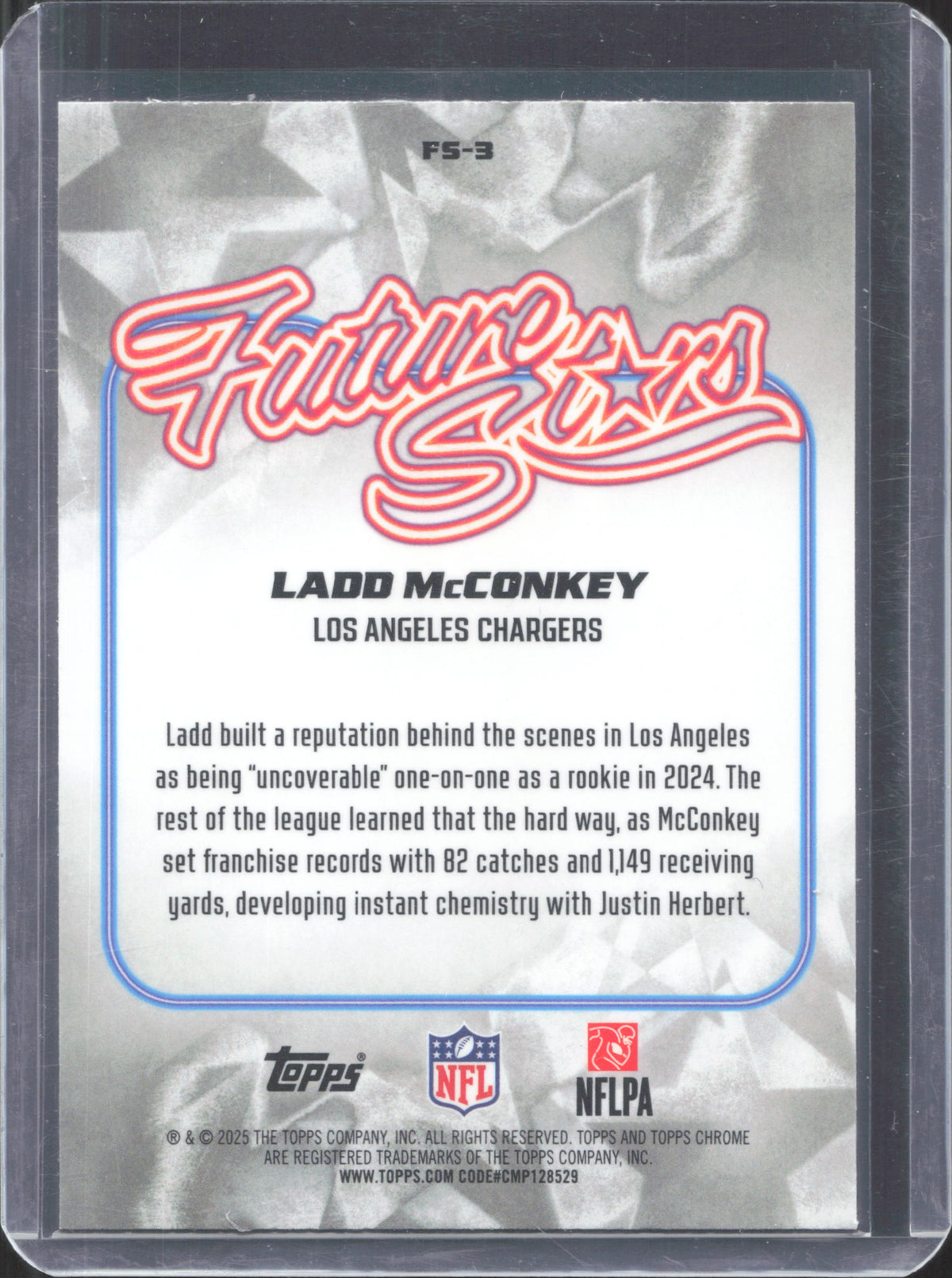 Topps 2025 Topps Chrome Ladd McConkey #FS-3 Future Stars