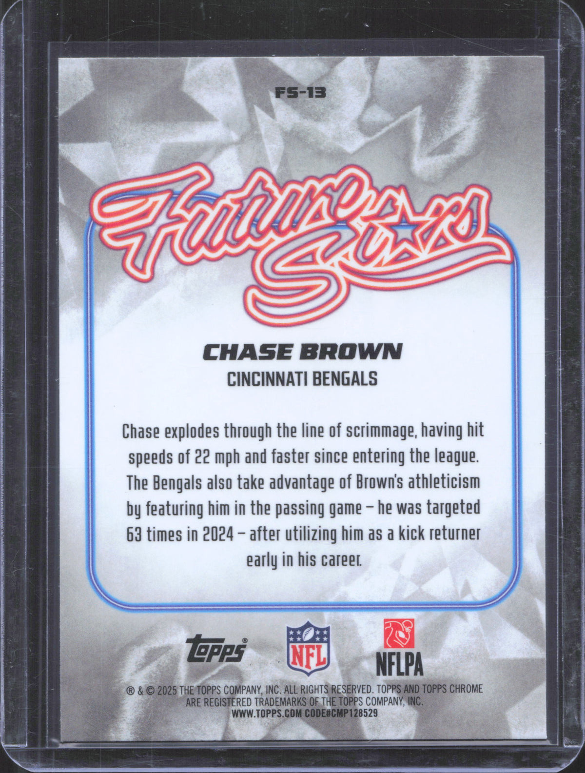 2025 Topps Chrome Chase Brown #FS-13 Future Stars