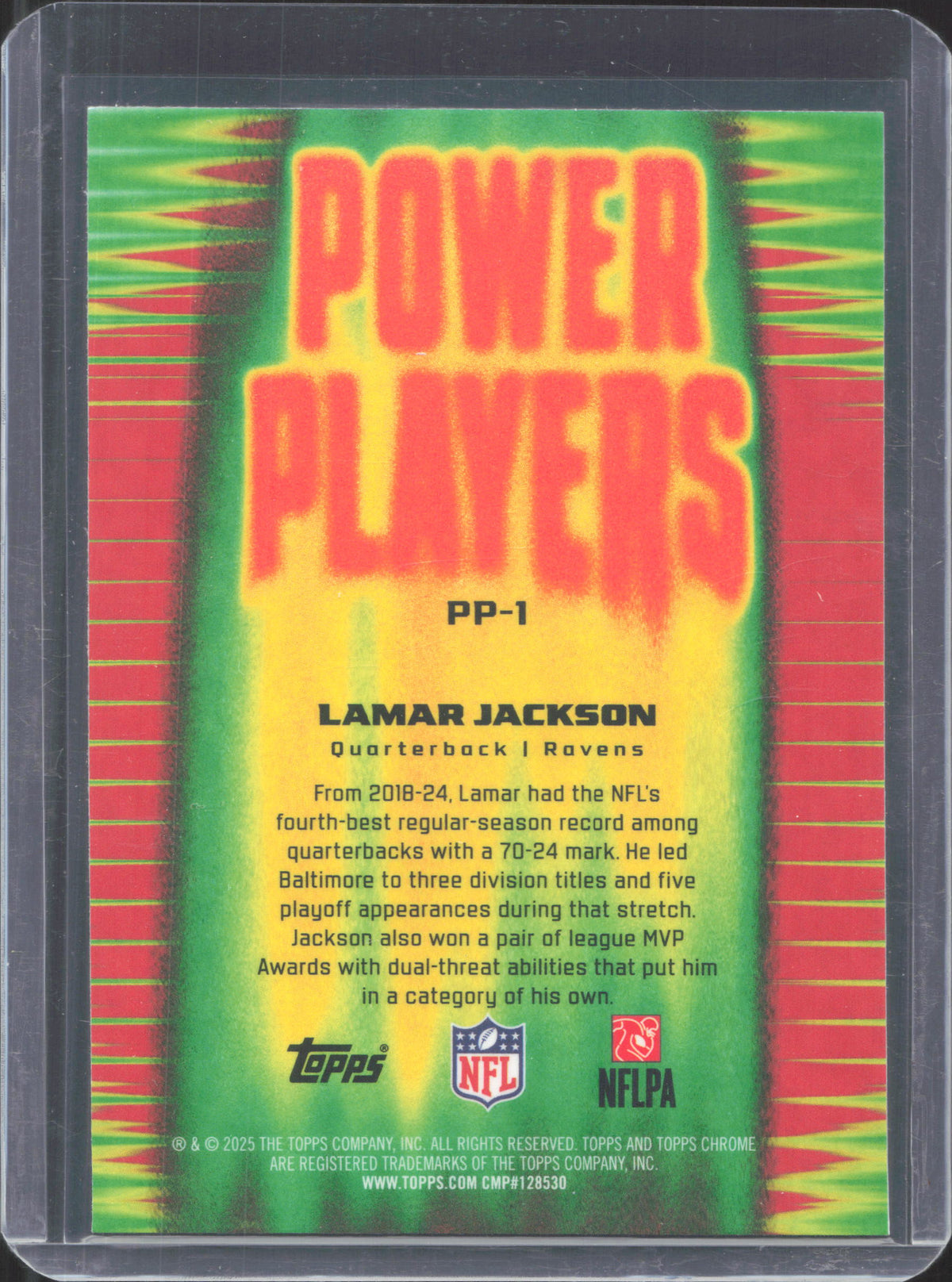 2025 Topps Chrome Lamar Jackson #PP-1 Power Players
