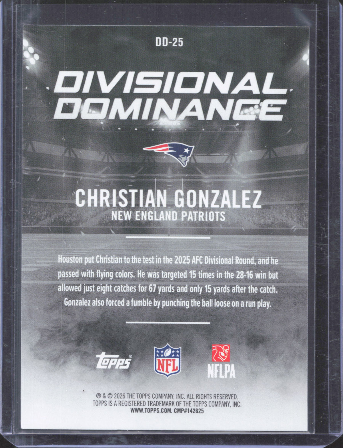 2026 Topps Flagship Christian Gonzalez #DD-25 Divisional Dominance