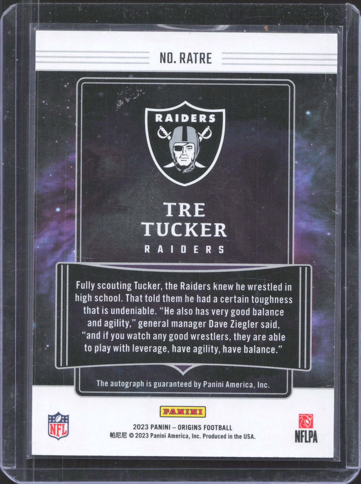 2023 Panini Origins Tre Tucker #RATTU Rookie Autographs