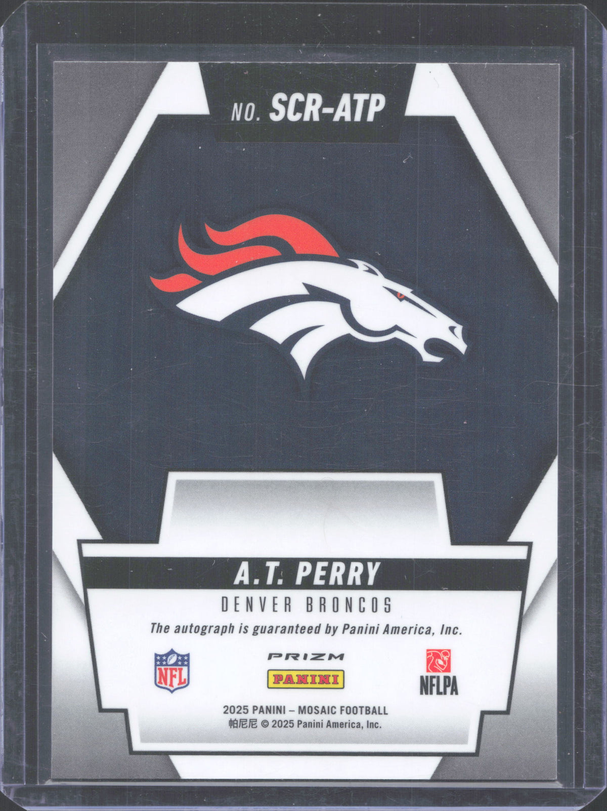 2025 Panini Mosaic A.T. Perry #SCR-ATP Scripts Auto