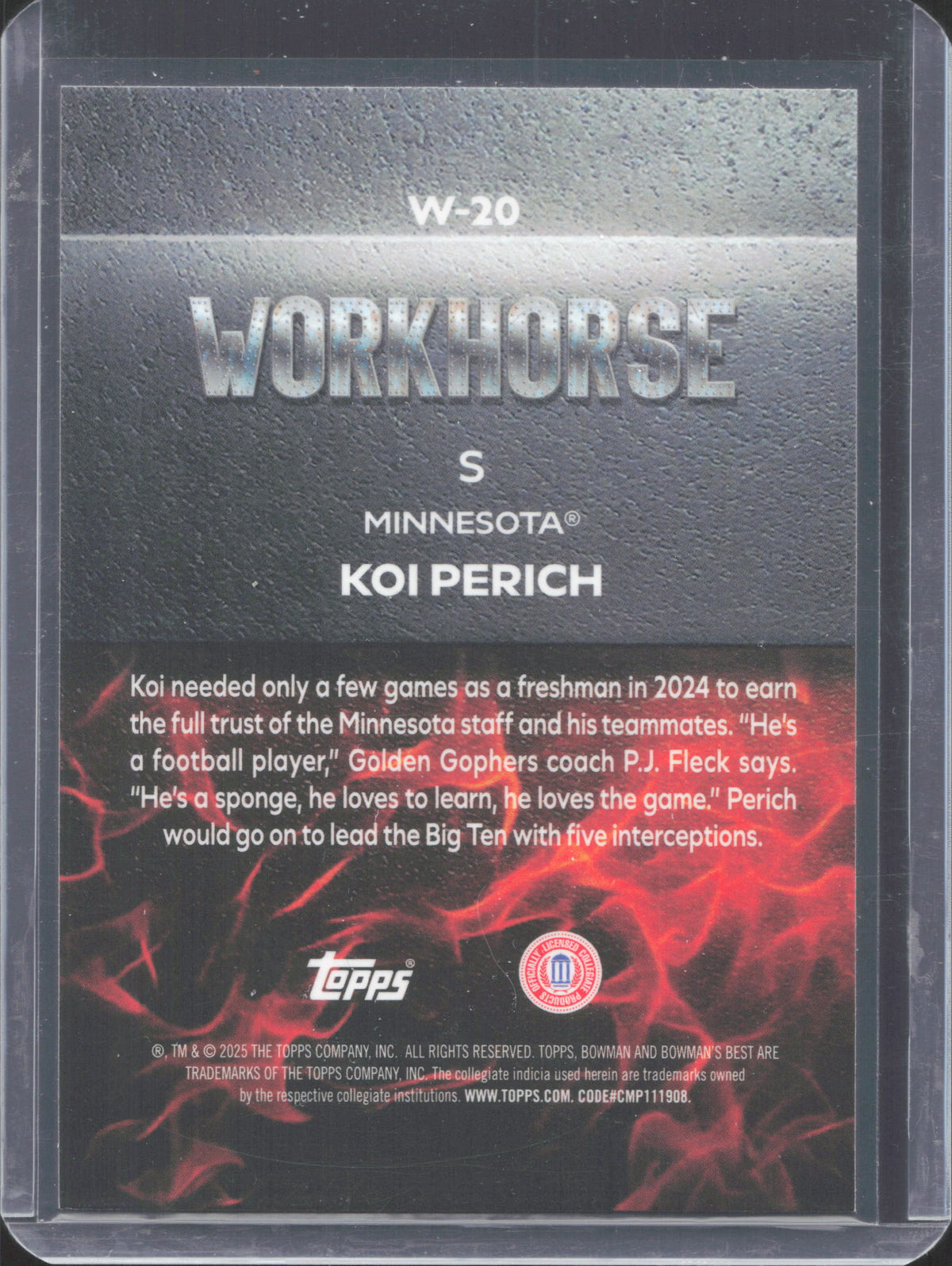 2025 Bowman University Best Koi Perich #W-20