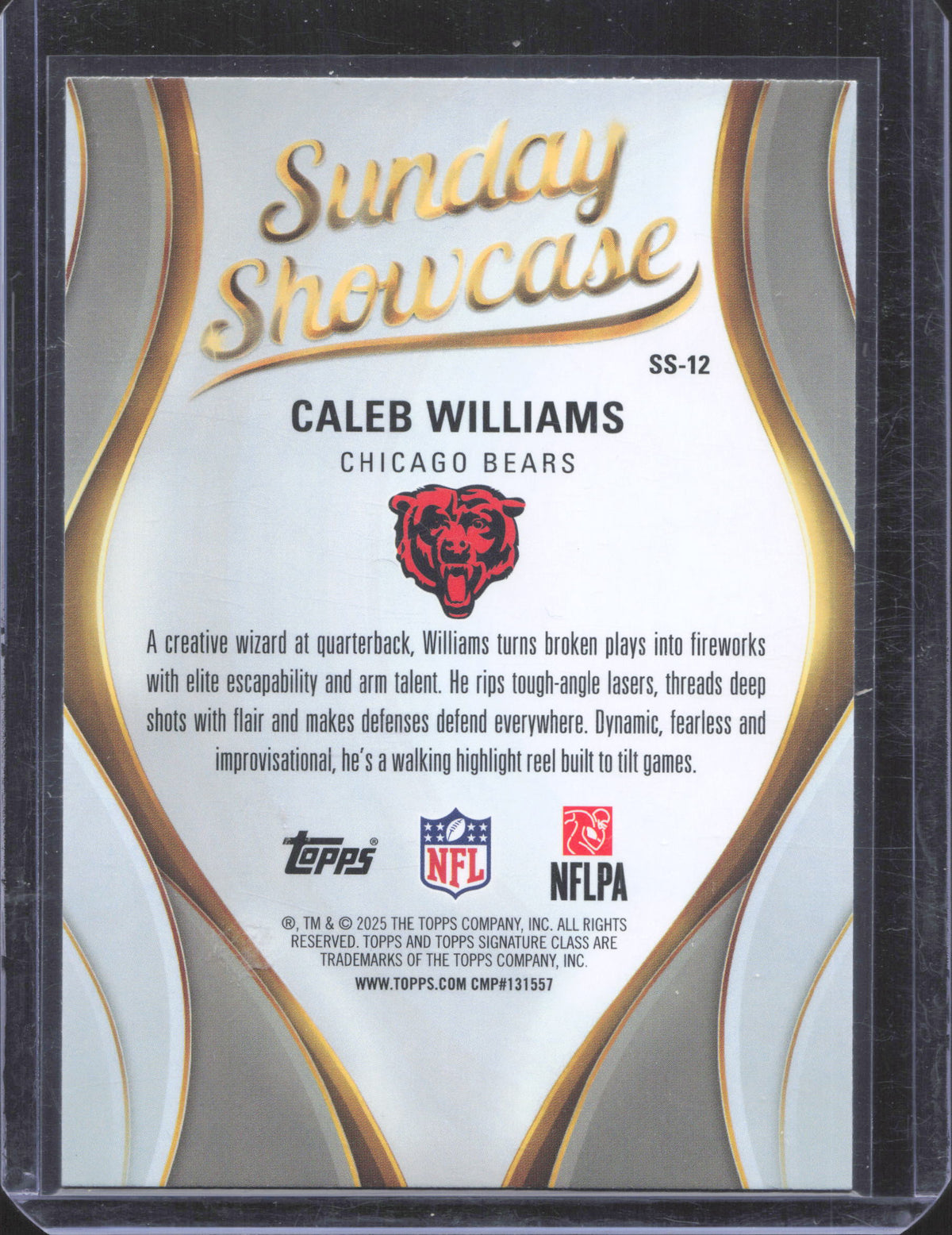 2025 Topps Signature Class Caleb Williams #SS-12 Sunday Showcase