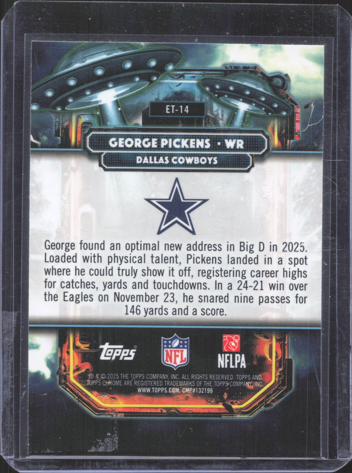 2025 Topps Chrome Cosmic George Pickens #ET-14 Extraterrestrial Talent