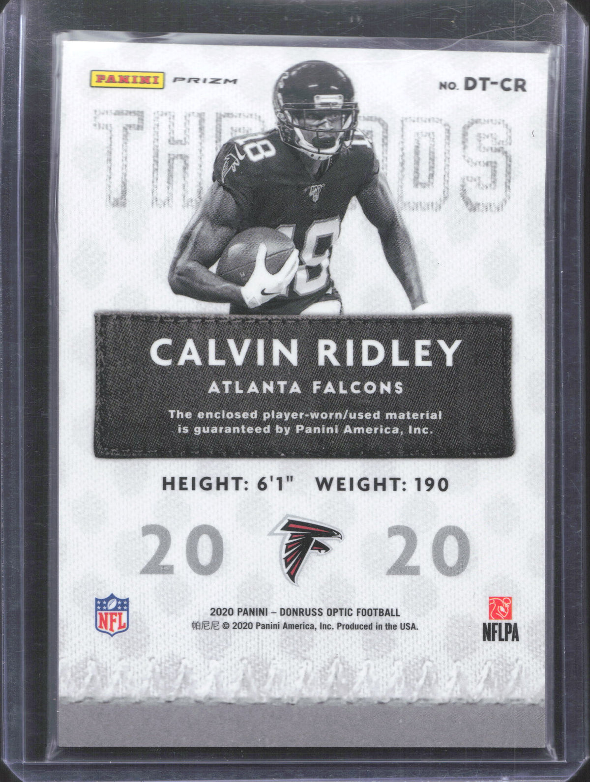 2020 Donruss Optic Calvin Ridley #DT-CR Donruss Threads