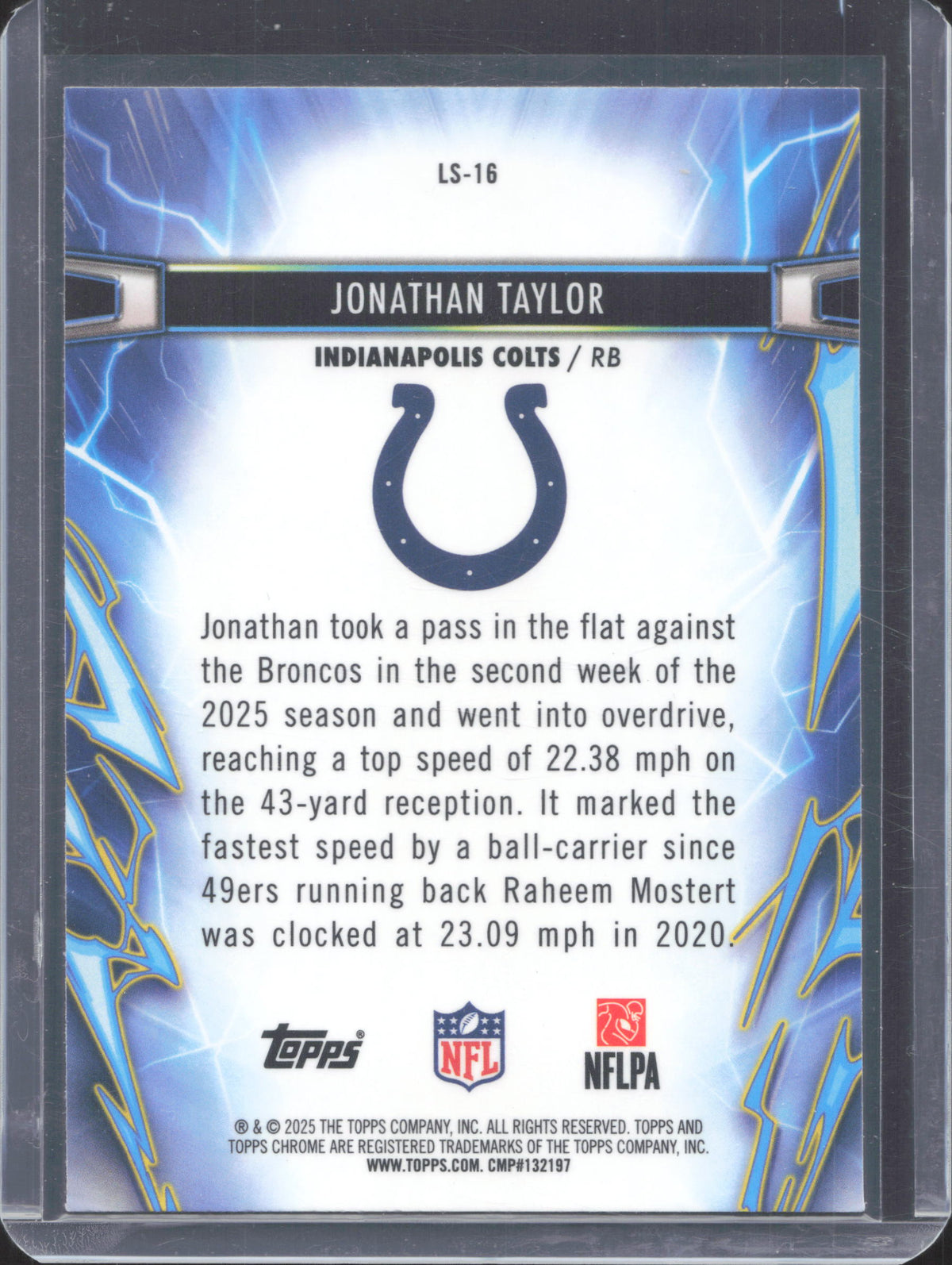 2025 Topps Chrome Cosmic Jonathan Taylor #LS-16 Light Speed