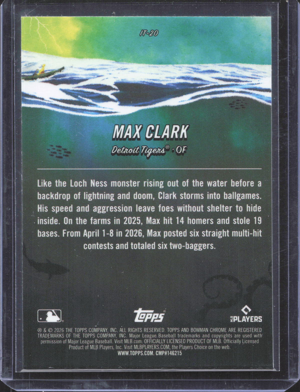 2026 Bowman Chrome Max Clark #IT-20 It Came to the League