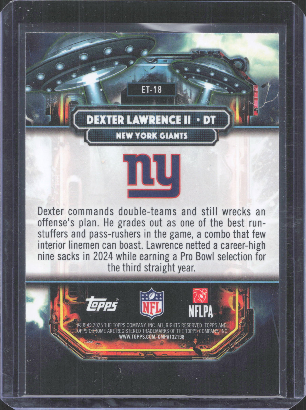 2025 Topps Chrome Cosmic Dexter Lawrence II #ET-18 Extraterrestrial Talent