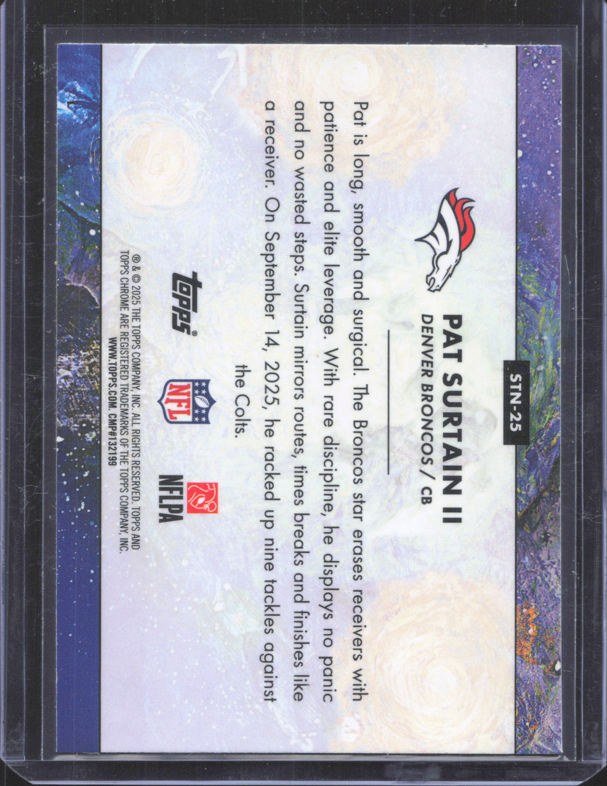 Topps 2025 Topps Chrome Cosmic Patrick Surtain II #STN-25 Stars in the Night
