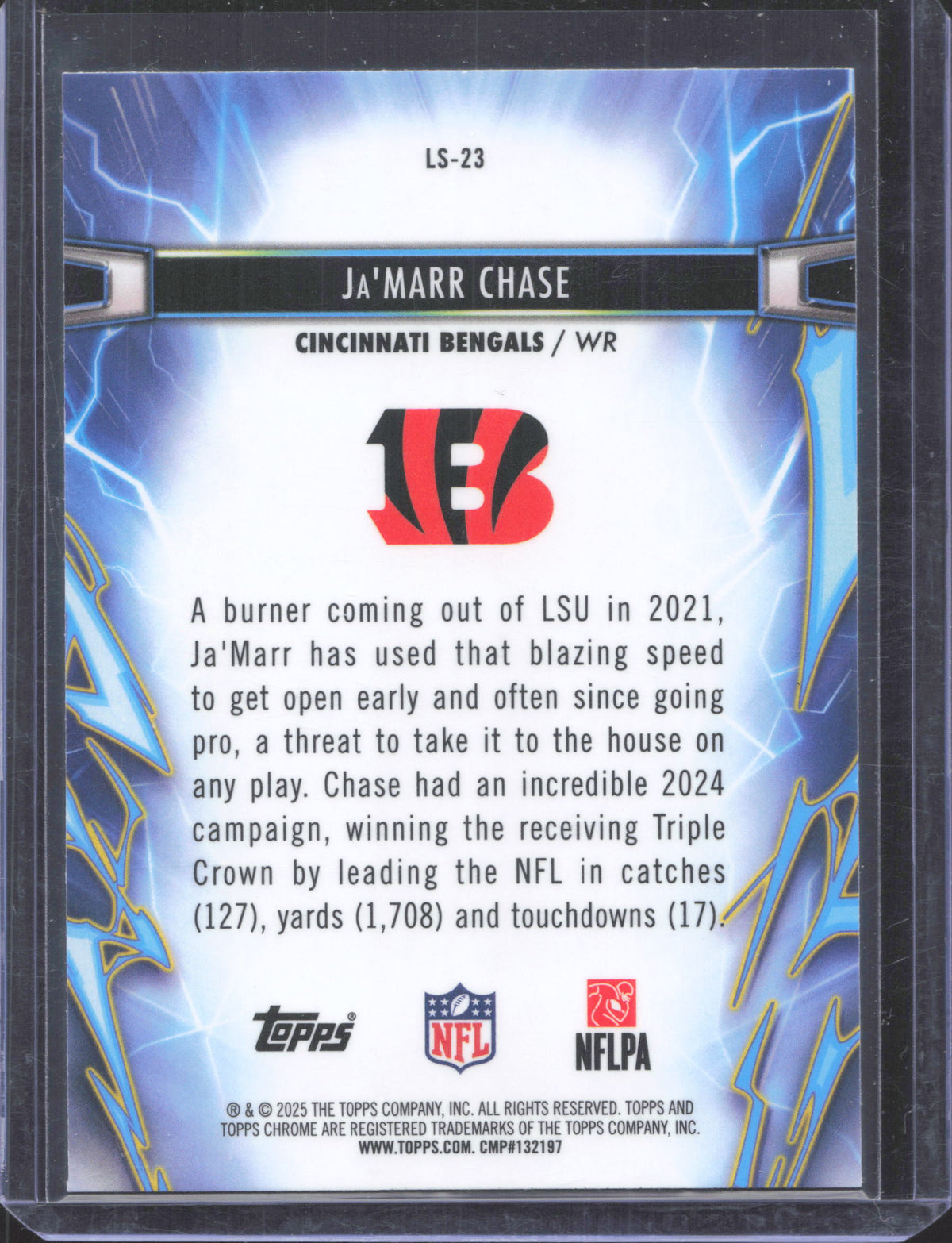 2025 Topps Chrome Cosmic Ja'Marr Chase #LS-23 Light Speed
