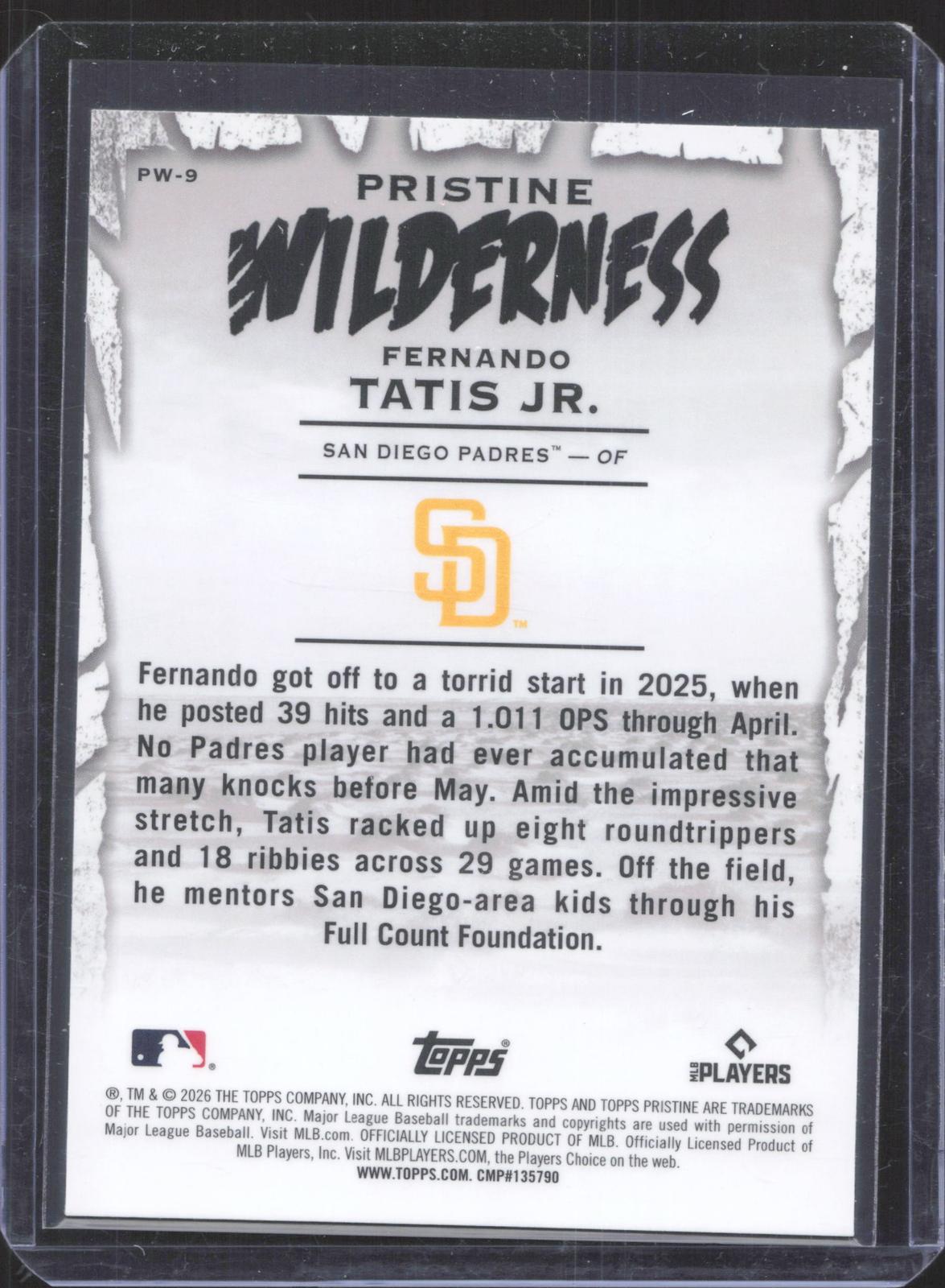 2026 Topps Pristine Fernando Tatis Jr. #PW-9 Pristine Wilderness