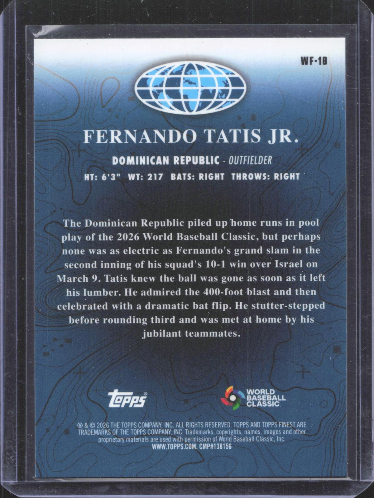 2026 Finest Fernando Tatis Jr. #WF-18 World's Finest