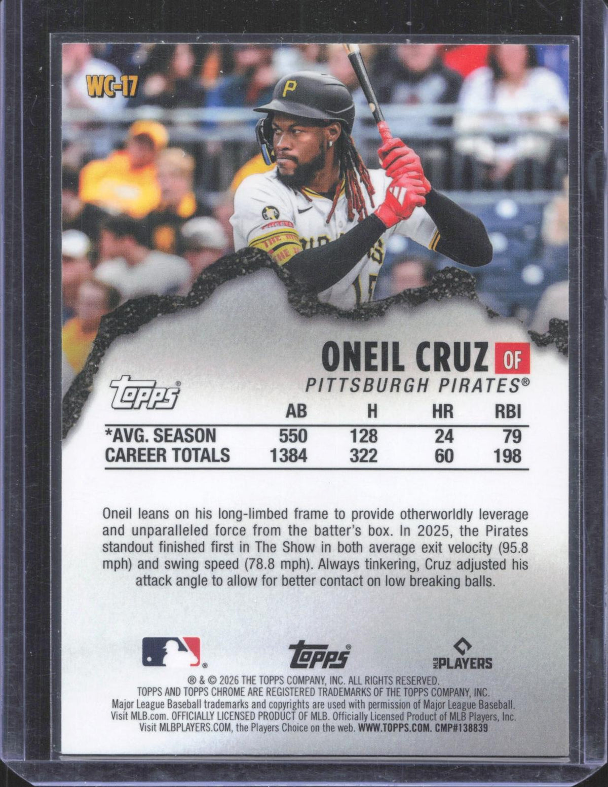 Topps 2026 Topps Chrome Oneil Cruz #WC-17 Wrecking Crew