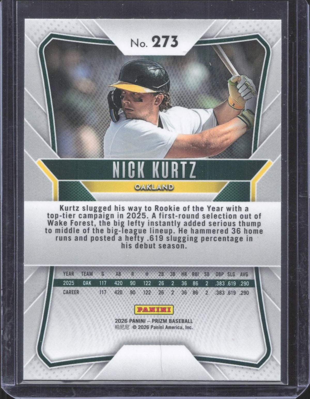 Panini 2026 Panini Prizm Nick Kurtz #273