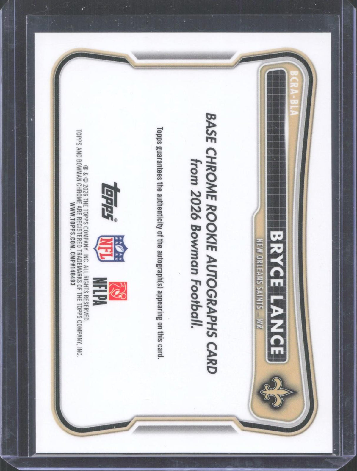 BCRA-BLA 2026 Bowman Football Bryce Lance