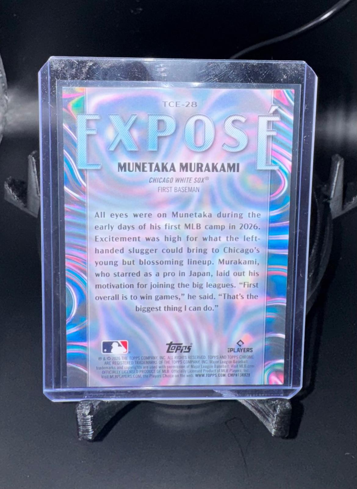 #TCE-28 Topps Chrome Munetaka Murakami Expose 5/5 Bookend Jersey Match