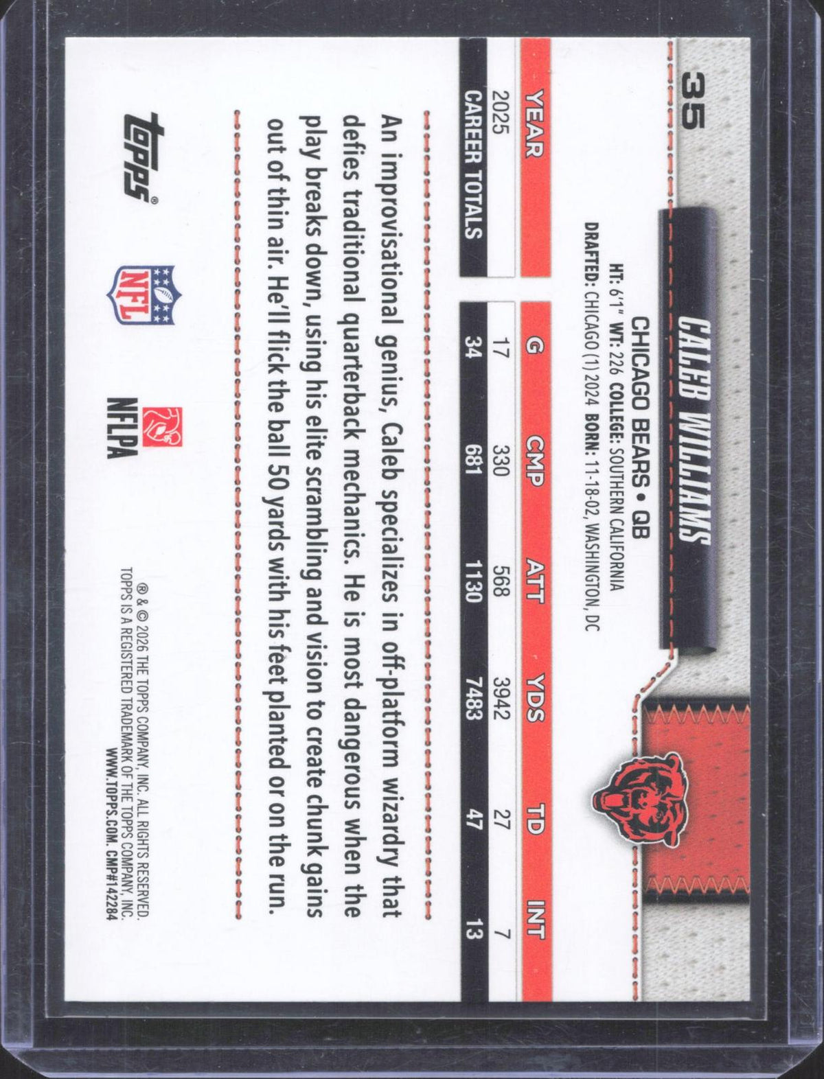 Topps 2026 Topps Flagship Caleb Williams #35
