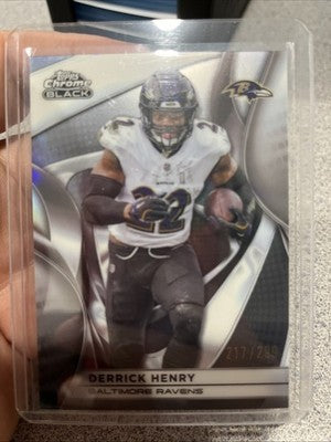 2025 Topps Chrome Black Derrick Henry Refractor #/299 Ravens