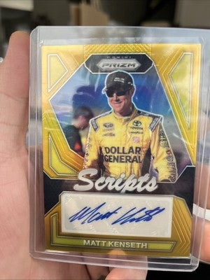 2024 Panini Prizm Racing Matt Kenseth Autograph Scripts Gold Prizm # /10 S-MKH