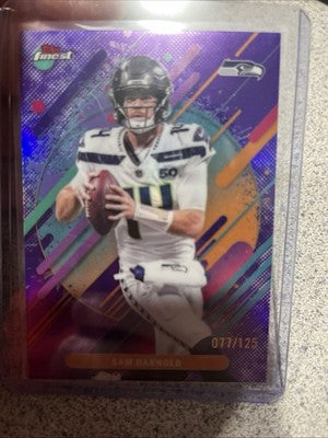 2025 Topps Finest Sam Darnold Rare Purple Refractor /125 Seahawks