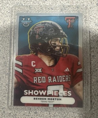 Behren Morton Showpieces Rookie 2025 Bowman's Best U Card #BS-8 Texas Tech