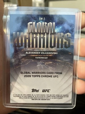 2026 Topps Chrome UFC Global Warriors Alexander Volkanovski #GW-2 /99