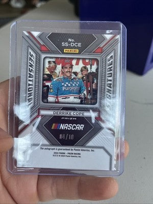 2024 Prizm Racing Sensational Signatures #SS-DCE Derrike Cope Gold Prizm #06/10