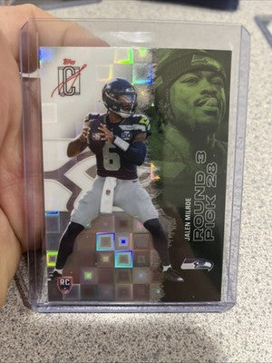 2025 Topps Signature Class Jalen Milroe Chrome RC Pandora Refractor Seahawks