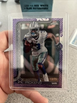 2025 Topps Chrome -George Pickins -Pig Skin Purple Refractor/75