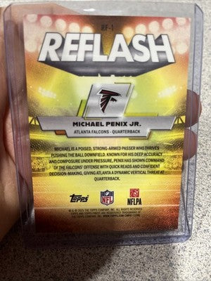 2025 Topps Finest Michael Penix Jr. Orange Reflash /25 Atlanta Falcons