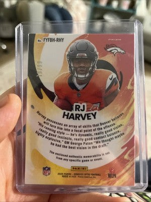Panini Donruss Optic First Year Fresh RJ Harvey RC Color Patch /99