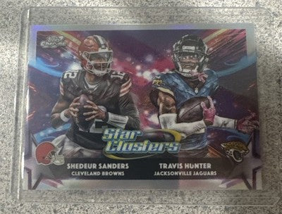 SHEDEUR SANDERS TRAVIS HUNTER-2025 Topps Cosmic Chrome Star Clusters #SC-2
