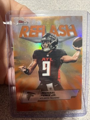 2025 Topps Finest Michael Penix Jr. Orange Reflash /25 Atlanta Falcons