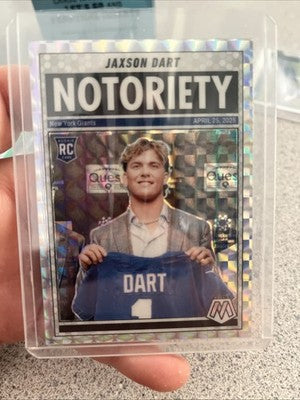 2025 Panini Mosaic Jaxson Dart RC #11 Notoriety Silver Mosaic