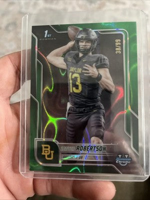 2025 Bowman Chrome U Sawyer Robertson Green Lava Refractor /99