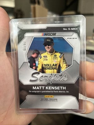 2024 Panini Prizm Racing Matt Kenseth Autograph Scripts Gold Prizm # /10 S-MKH