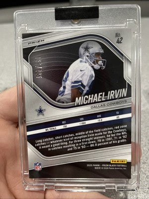 2025 Panini Prizm Black Pigskin MICHAEL IRVIN /225 #42 Cowboys