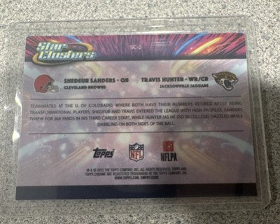 SHEDEUR SANDERS TRAVIS HUNTER-2025 Topps Cosmic Chrome Star Clusters #SC-2