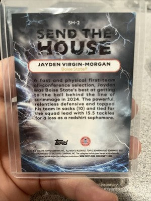 2025 Bowman's Best University Send the House Jayden Virgin-Morgan Shimmer