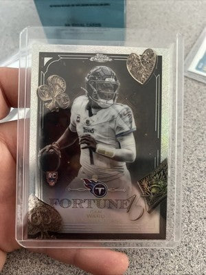 2025 Topps Chrome Cam Ward Rc Fortune 15 Refractor #F15-22 Tennessee Titans