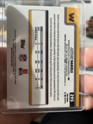 2025 Topps Chrome Football Jayden Daniels   Red and Blue Parallel