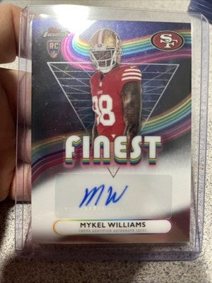 Mykel Williams 2025 Topps Finest Football Rookie Auto San Francisco 49ers RFA-MW